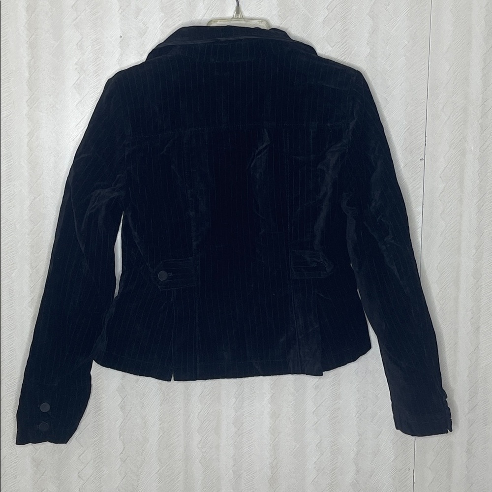 🆕 DKNY Black Velvet Women's Blazer Size S - Picture 3 of 4